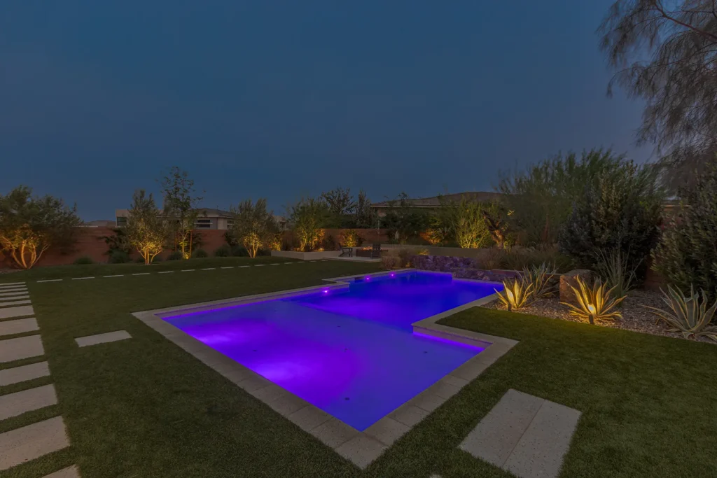 Gallery - Watters Aquatech Pool & Spa Luxury inground pool newly built in Las Vegas home