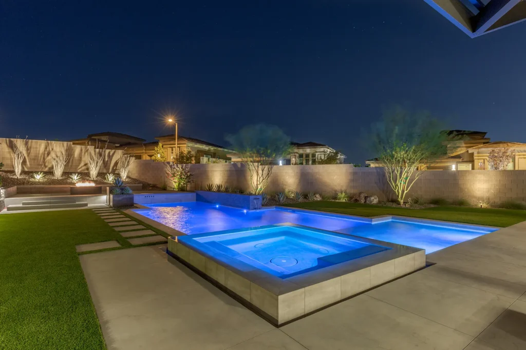 Gallery - Watters Aquatech Pool & Spa Custom pool renovation with new water features in Las Vegas