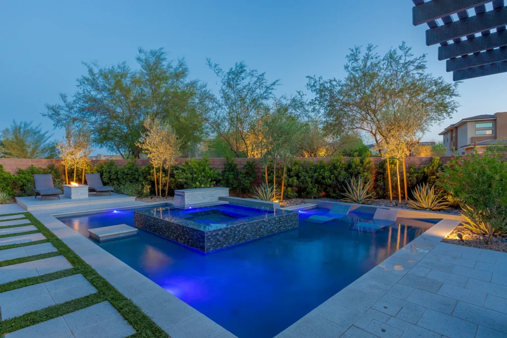Gallery - Watters Aquatech Pool & Spa Custom pool installation underway in Las Vegas backyard