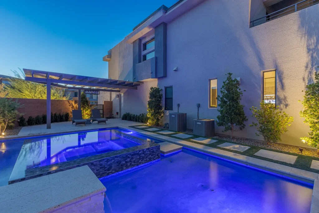Gallery - Watters Aquatech Pool & Spa Custom inground pool installation with decking in Las Vegas